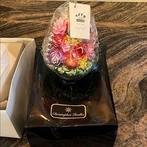 Christopher Radko Multicolor Floral Egg Ornament